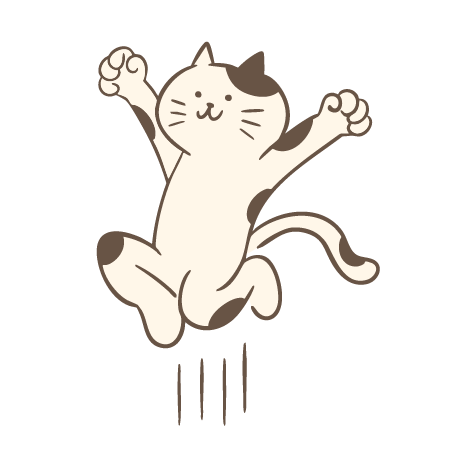 ジャンプする猫
