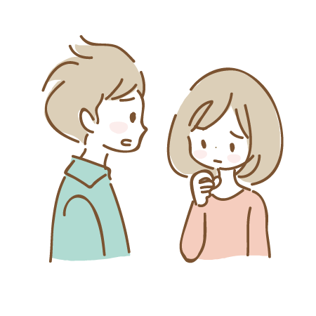 話し合う夫婦