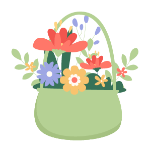 カゴいっぱいのお花