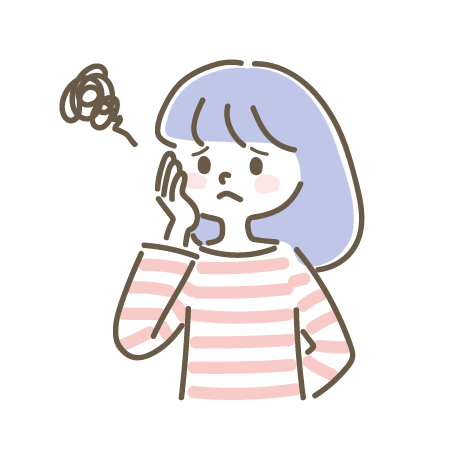 困った様子の女性